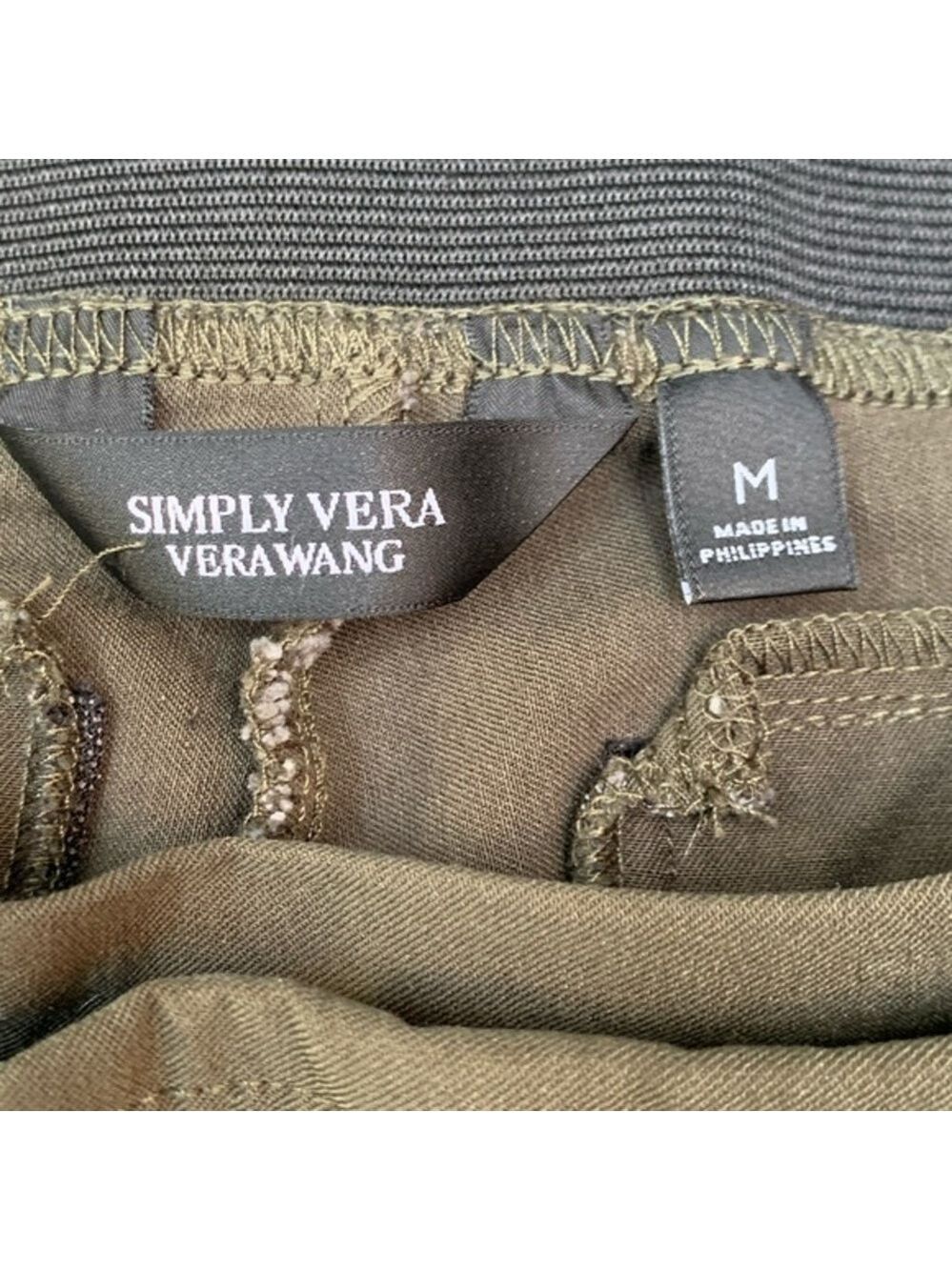 Vera Wang Dark Green Crop Dress Pants - Picture 3 of 3
